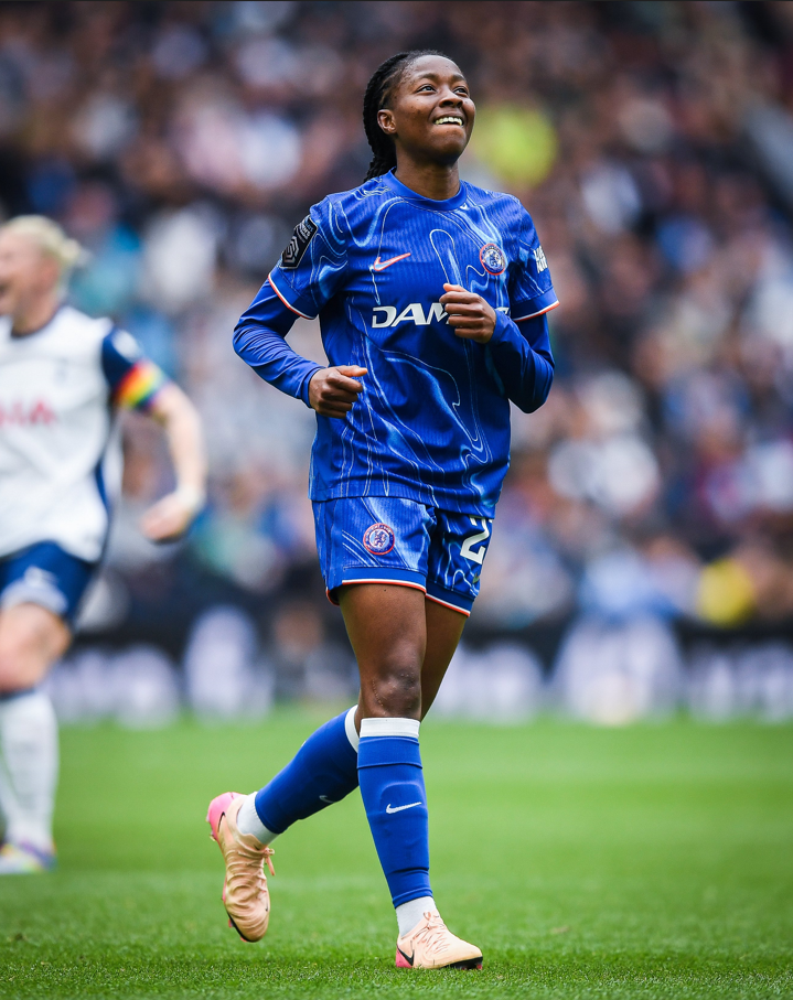 La Ligue de Football de la Guyane adresse ses plus vives félicitations à Oriane Jean-François, internationale française, originaire de Guyane, pour son sacre en championnat avec le club de Chelsea FC. @Capture d'écran réseaux sociaux