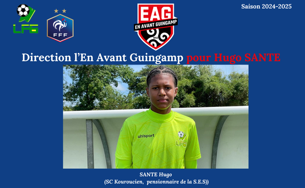 Hugo Santé rejoindra le centre de formation de l’En Avant Guingamp