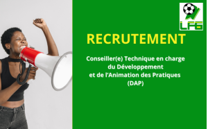 La Ligue de Football de la Guyane recrute un(e) Conseiller(e) Technique en charge du Développement et de l’Animation des Pratiques (DAP)
