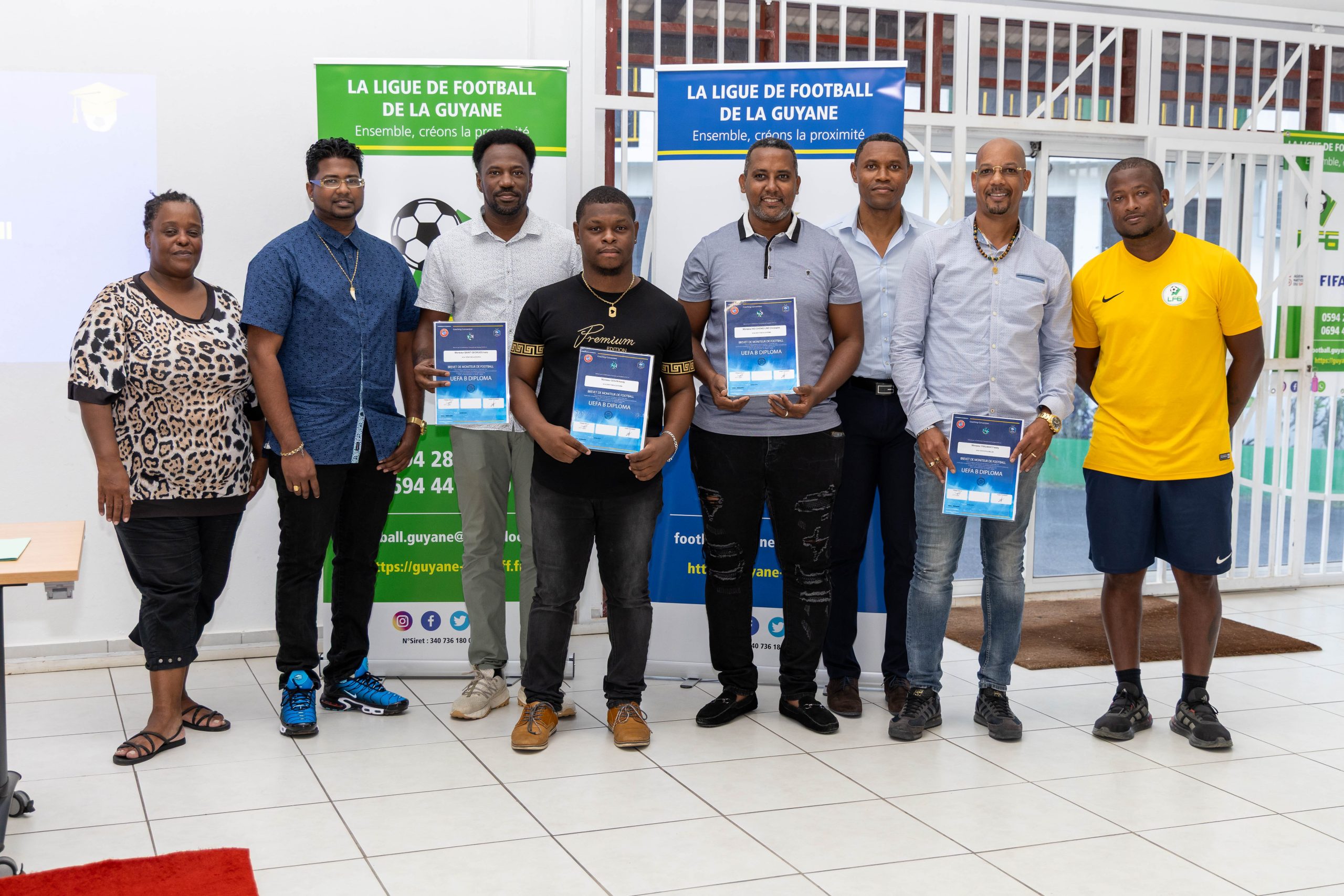 Cérémonie de remise de diplômes à la Ligue de Football de la Guyane
