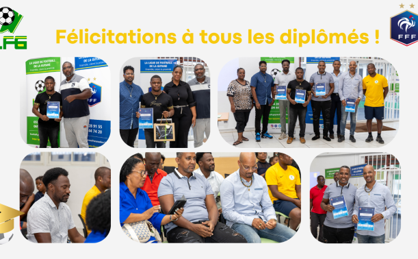 Cérémonie de remise de diplômes à la Ligue de Football de la Guyane