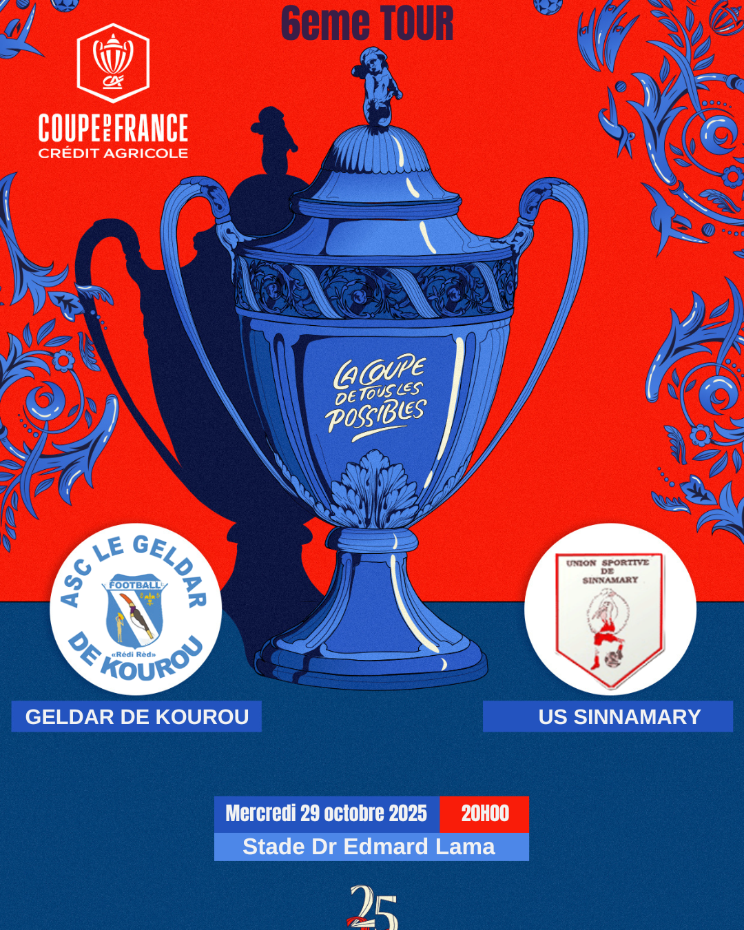 Coupe de France – 6e tour : duel prometteur entre le Geldar de Kourou et l’US Sinnamary