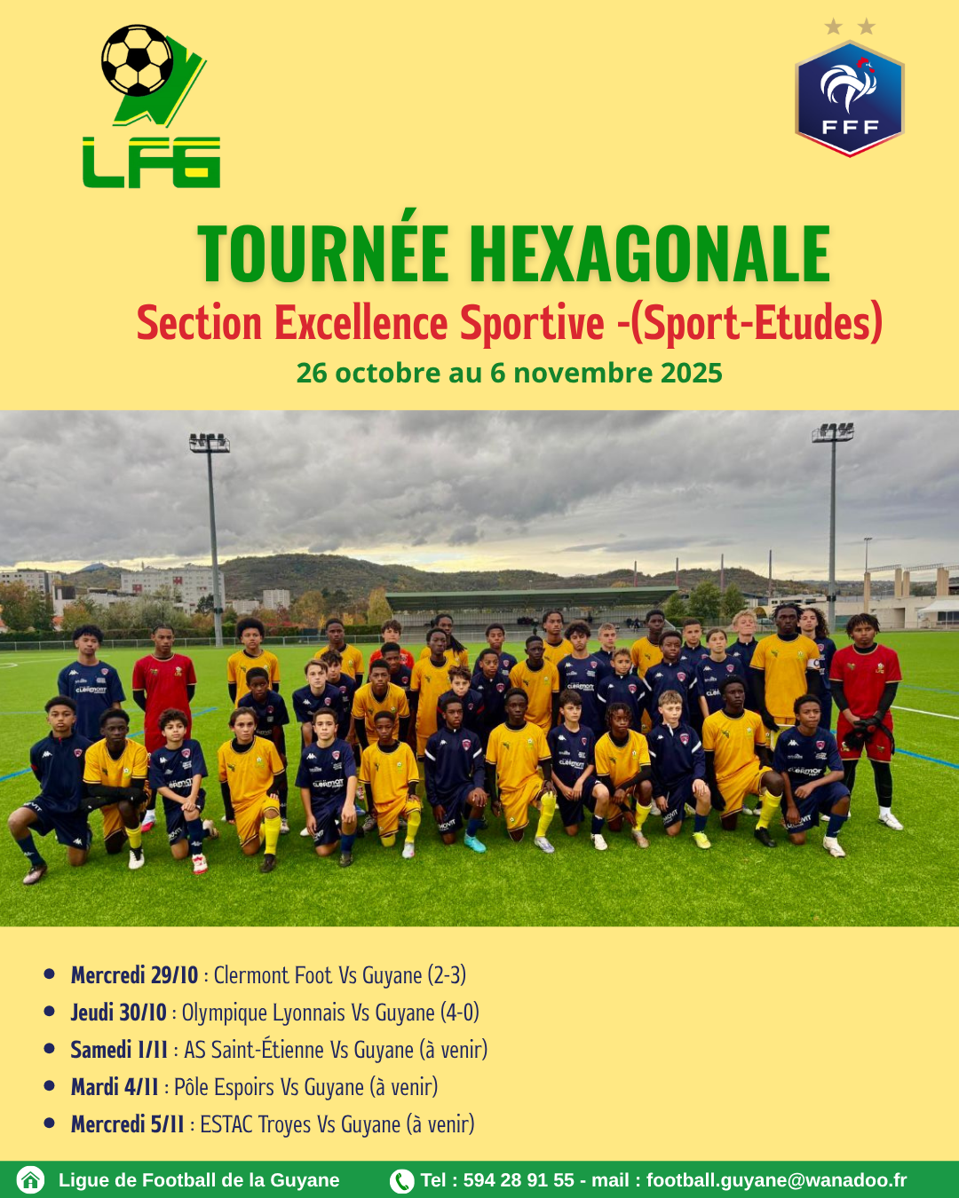 Des nouvelles de la Section Excellence Sportive en tournée hexagonale !
