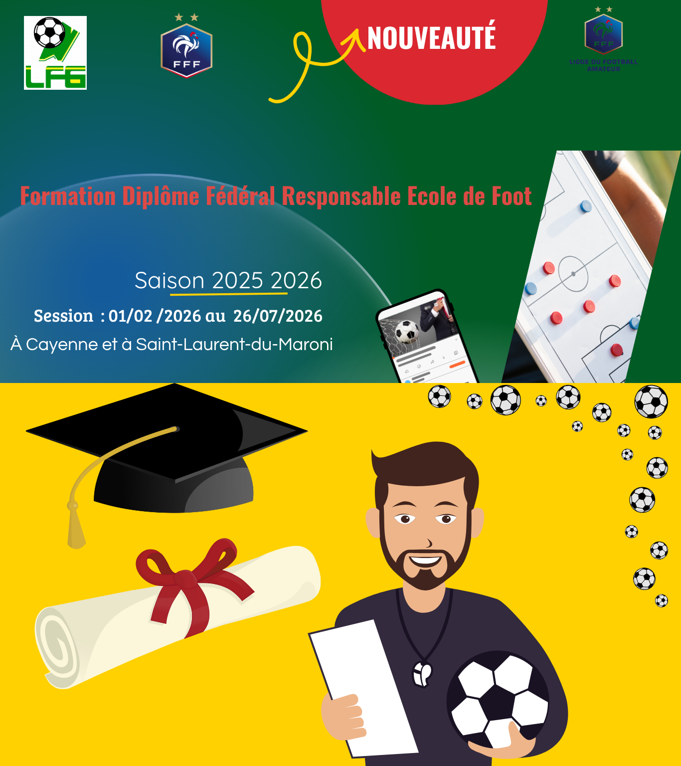 Ouverture des inscriptions à la formation « Diplôme Fédéral Responsable École de Foot » – Saison 2025-2026