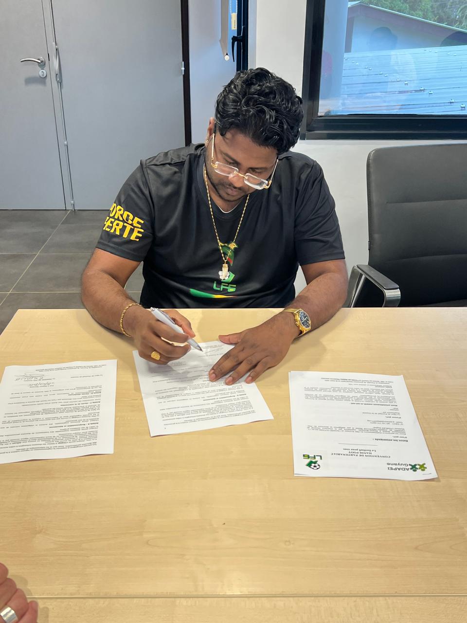 Steven CAROUPANAPOULLE, président de la Ligue de Football de Guyane 