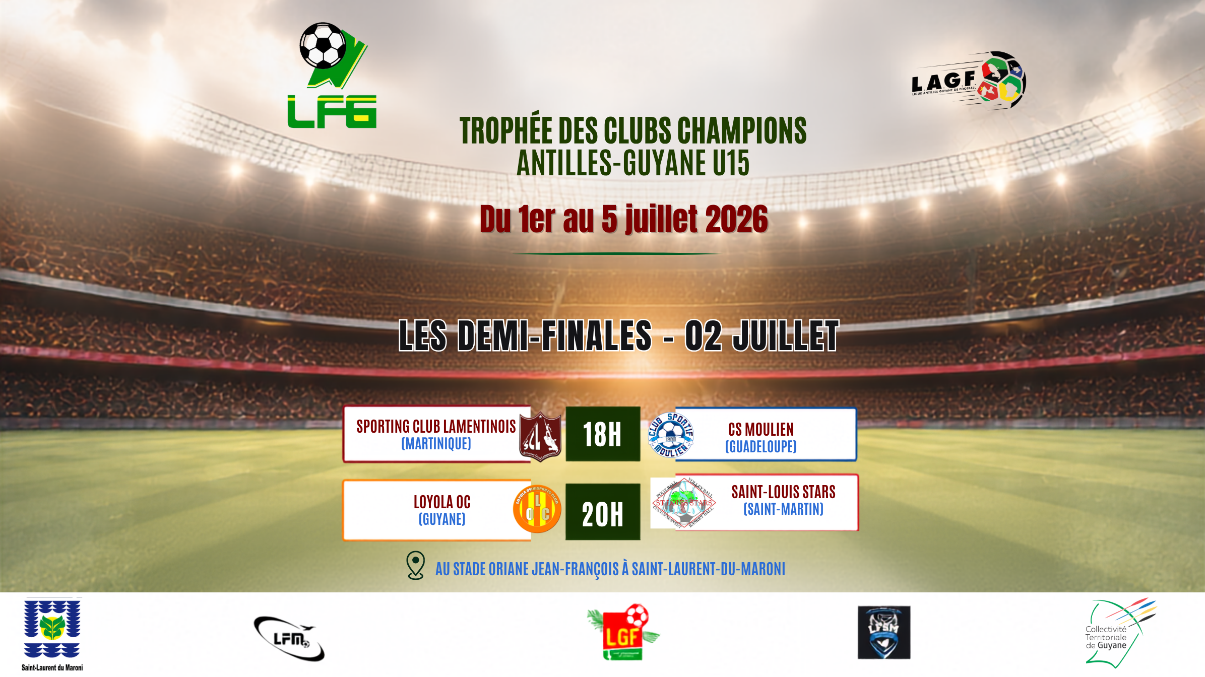 Trophée des clubs champions Antilles-Guyane : Découvrez les affiches des demi-finales !